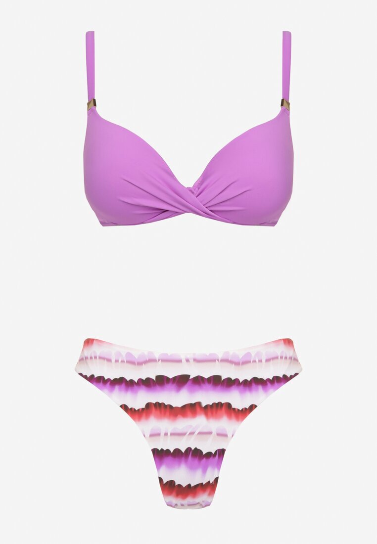 swest Bikini Slip Violet-Roz cu imprimeu și Sutien Natinalia
