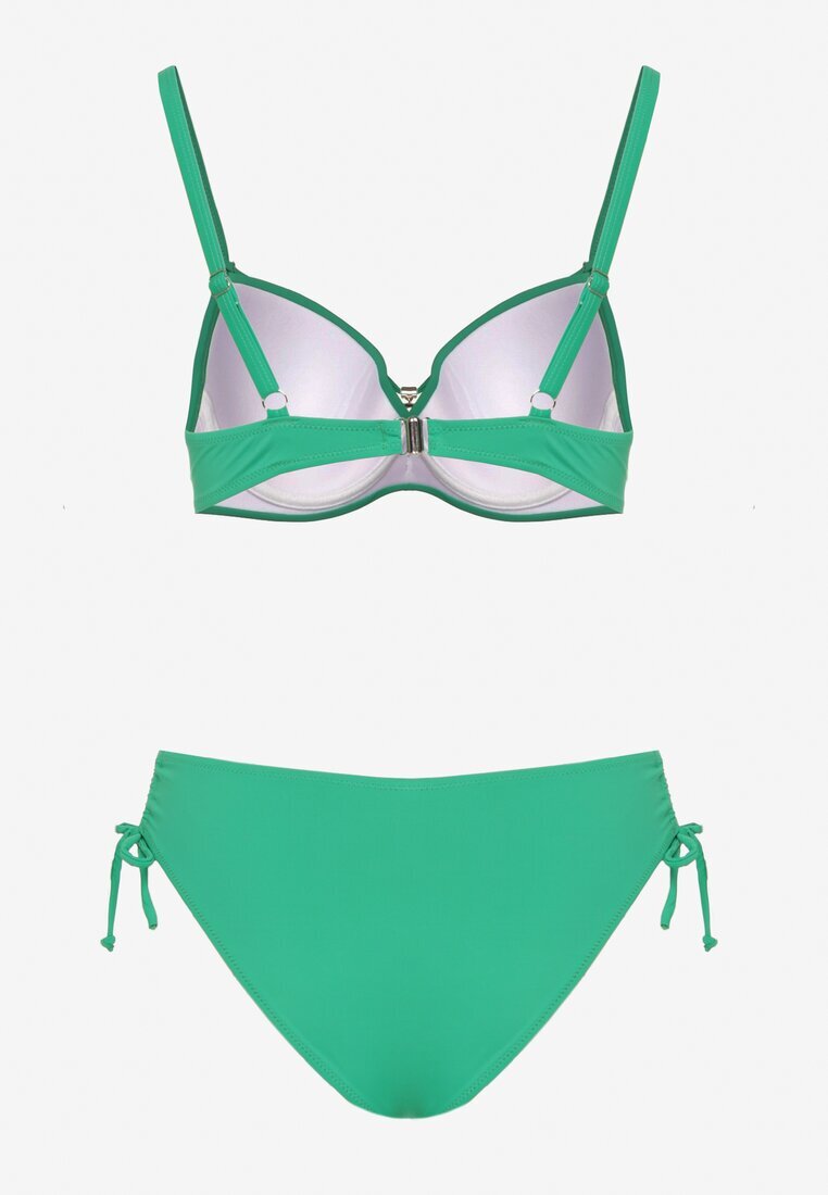 swest Bikini Verde închis Chiloți Figi cu Reglare și Sutien cu Ornament Natrissa