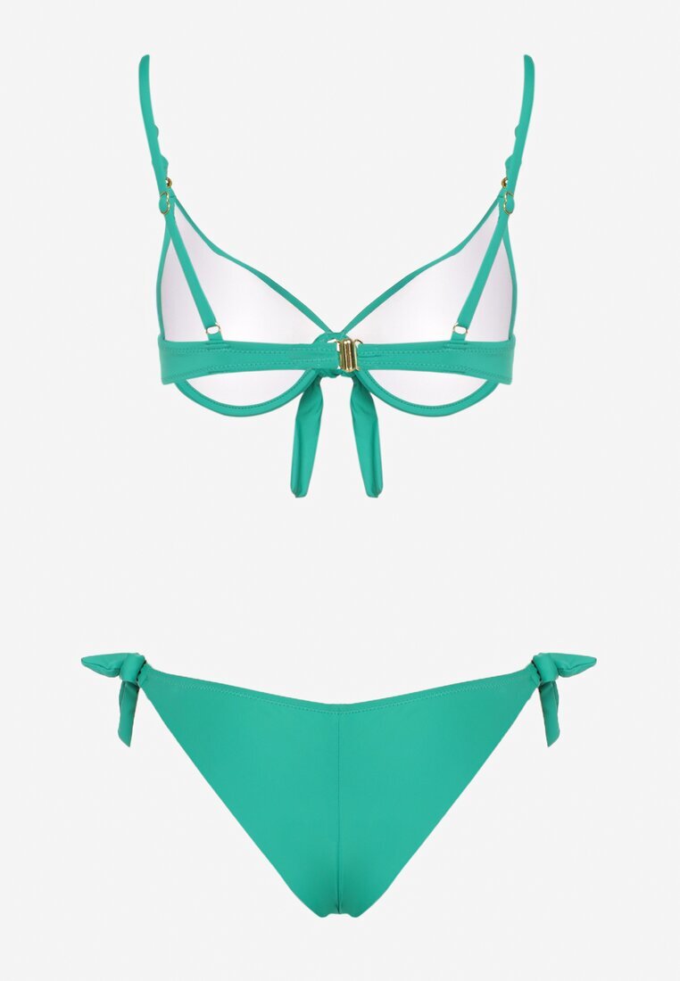 swest Bikini verde închis chiloți și sutien cu legătură Sadeenne