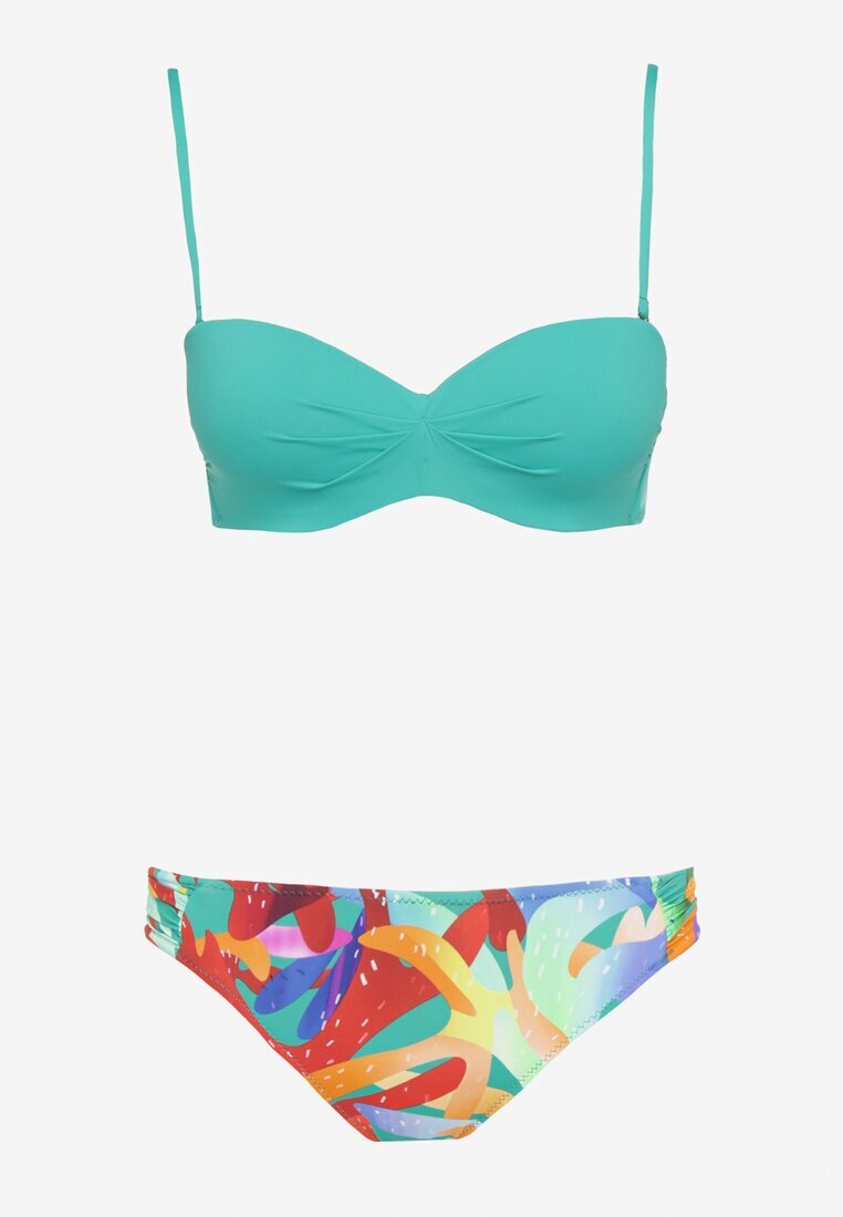 swest Bikini Verde Sutien încrețit și Chiloți tip slip Salenthia