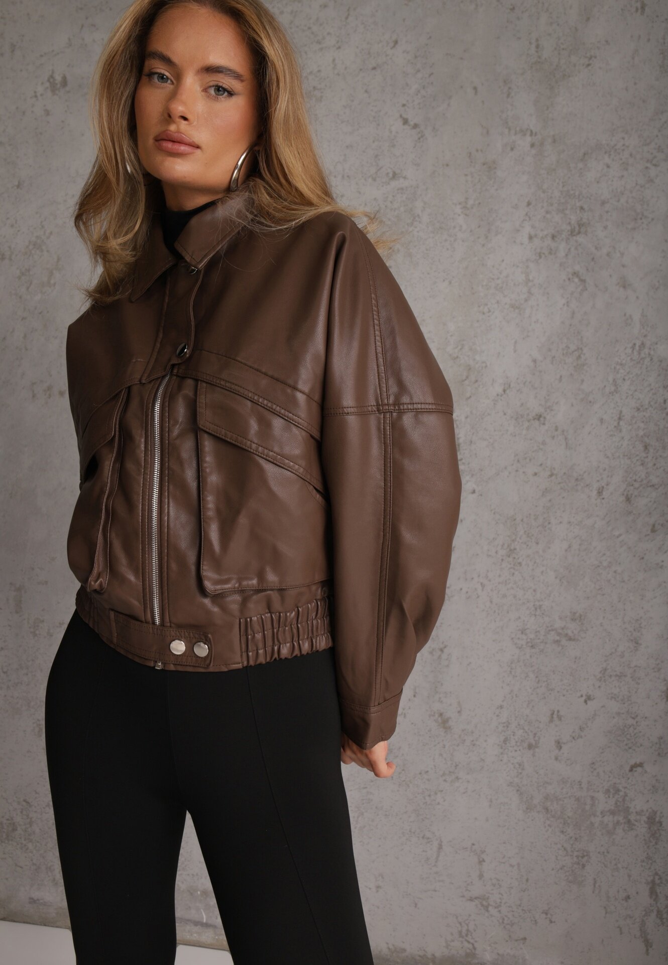 swest Jachetă de tranziție ramonescă în stil bomber jacket cu guler Rajvia Bej închis