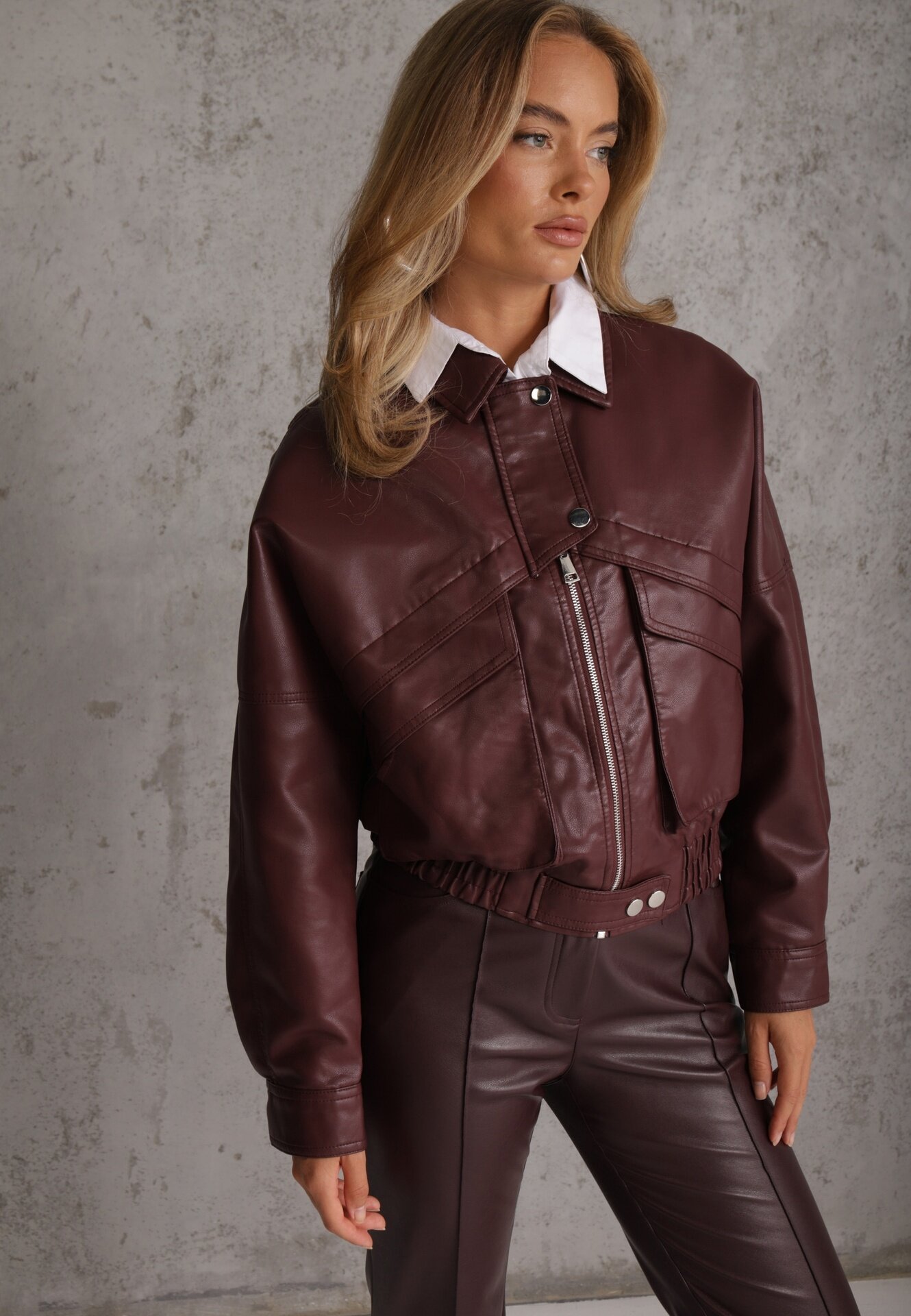 swest Jachetă de tranziție ramonescă în stil bomber jacket cu guler Rajvia Bordo