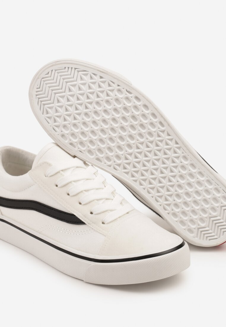  Tenisi Alb-Negru cu Patch Lateral Simeris