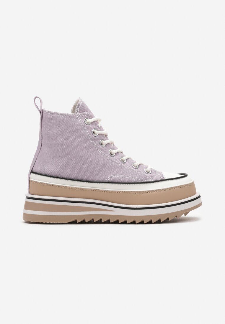  Tenisi mov cu platformă înaltă model peste gleznă Anlitela