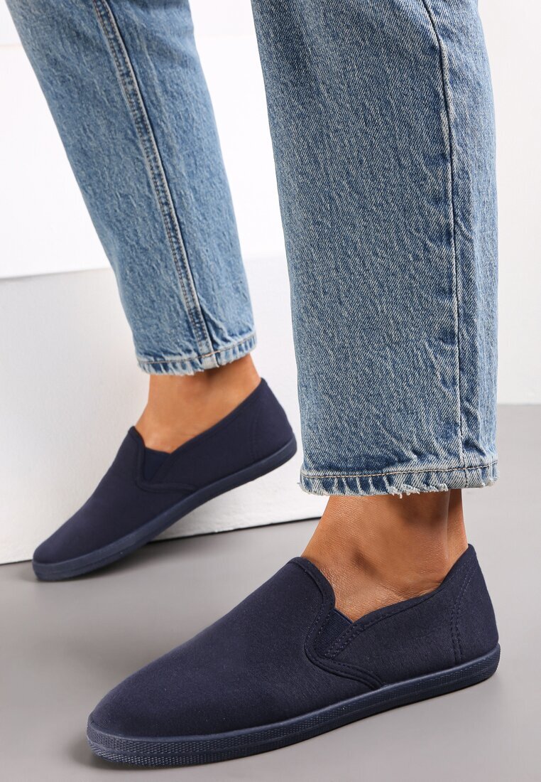  Teniși slip-on din material textil bleumarin Jaylisa