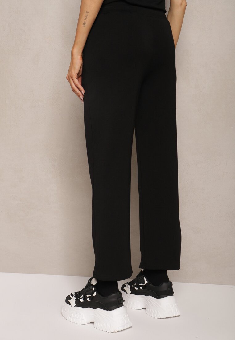 tp collection Pantaloni de trening Negri cu o croială dreaptă cu elastic în talie și buzunare Tiaris