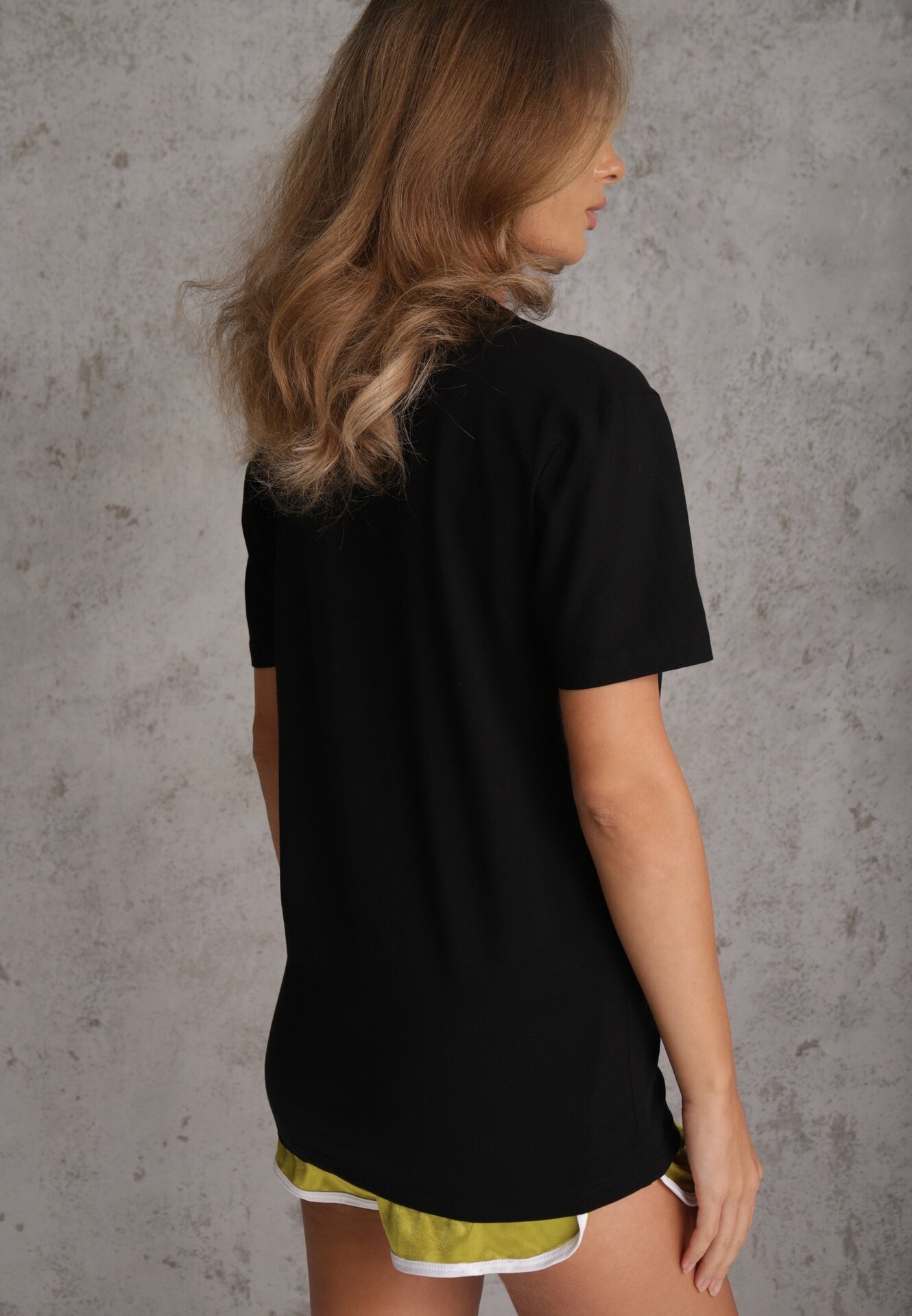  Tricou Negru Clasic Neted din Bumbac Detima