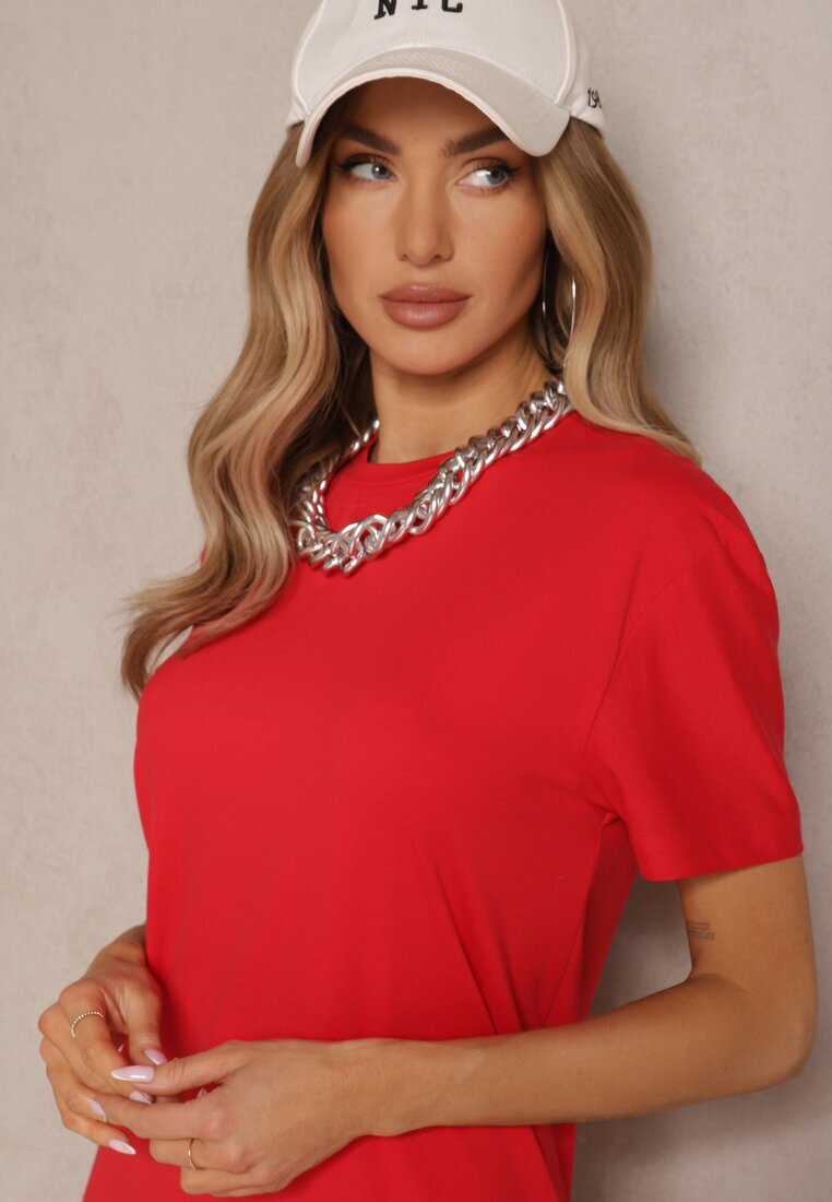  Tricou Roșu Clasic Simplu din Bumbac Detima
