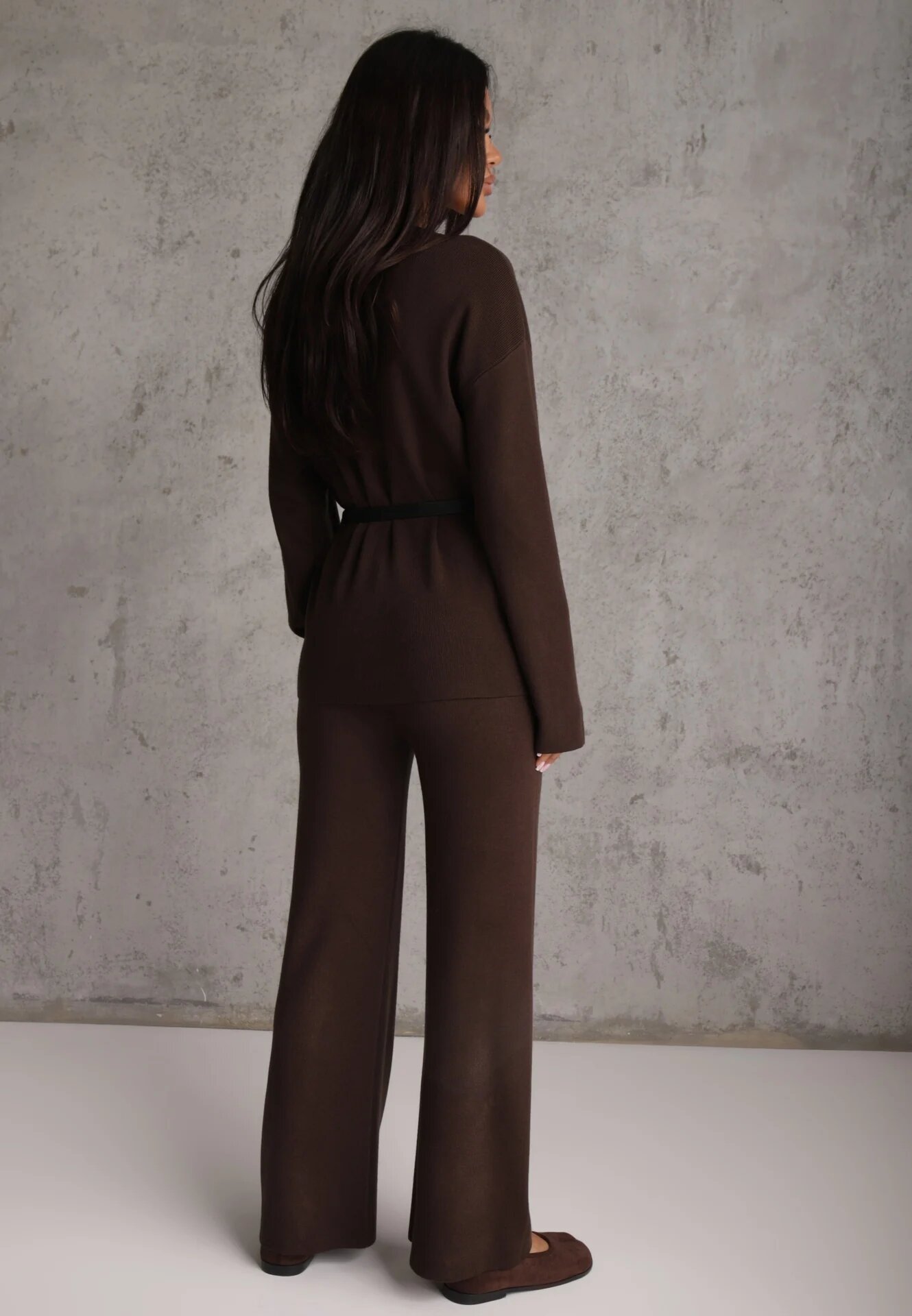 unigirl Set tricotat cu vâscoză tunică elegantă și pantaloni Lovinia Maro