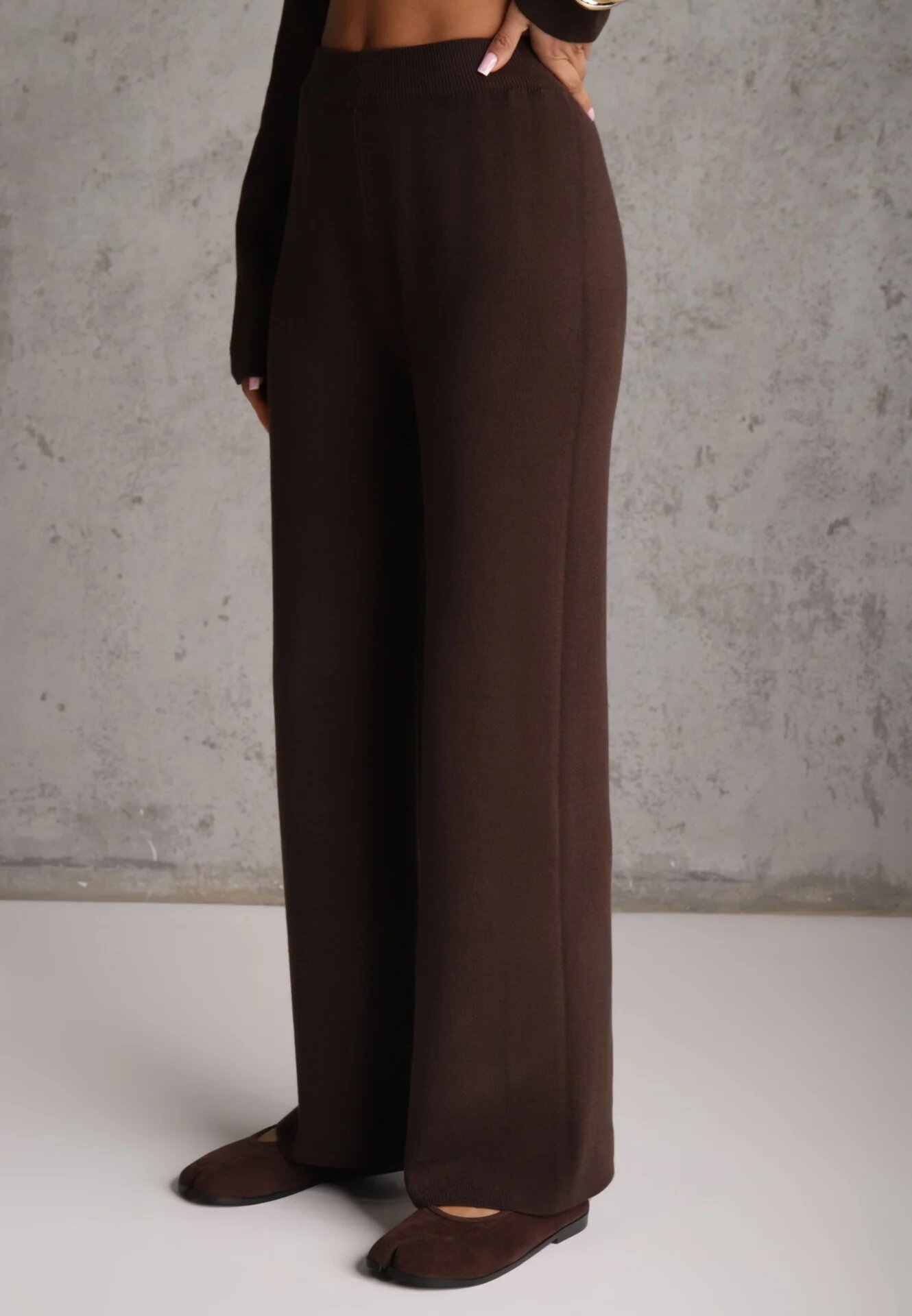 unigirl Set tricotat cu vâscoză tunică elegantă și pantaloni Lovinia Maro