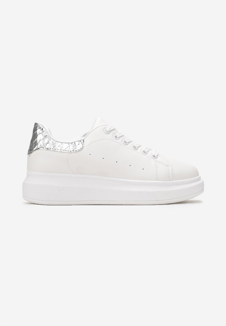 vices Adidași Alb-Argintii pe platformă joasă în stil clasic Lucid Dream