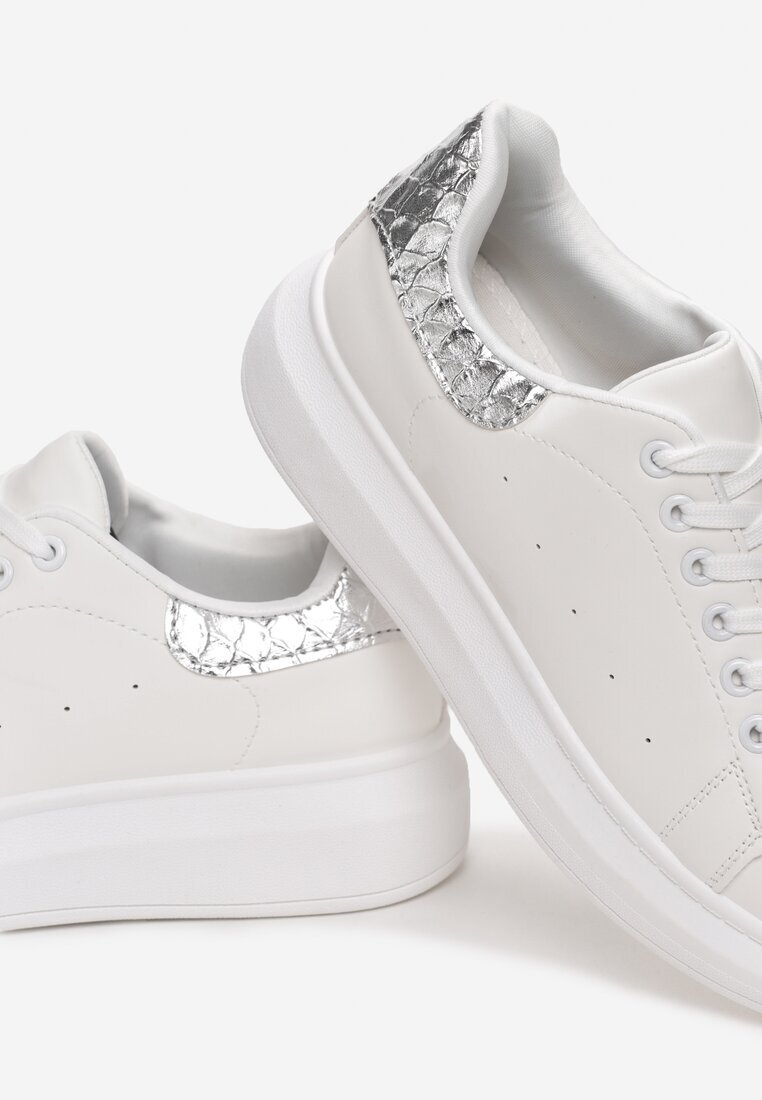 vices Adidași Alb-Argintii pe platformă joasă în stil clasic Lucid Dream