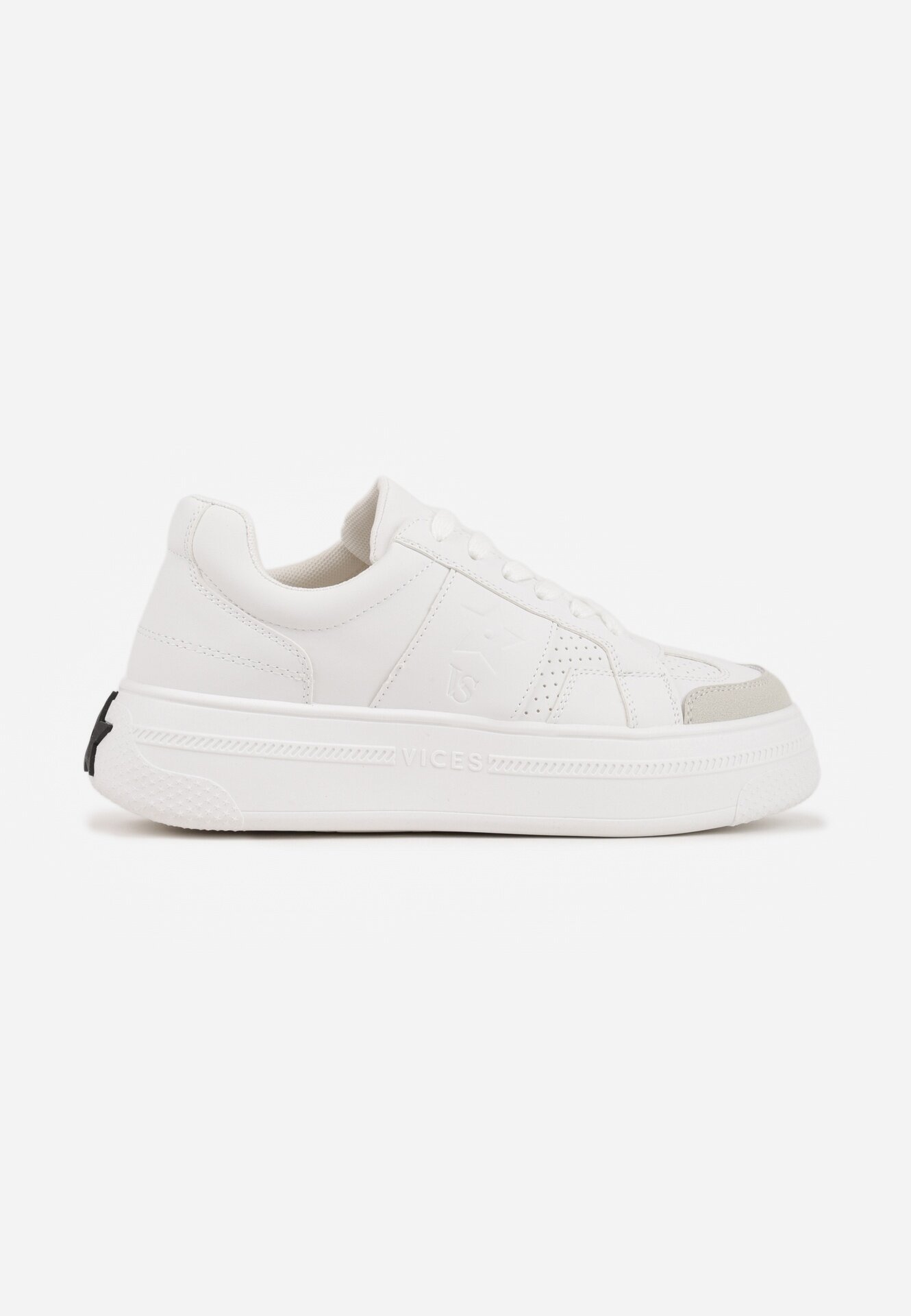 vices Adidași Albi cu platformă cu steluță Fenarra