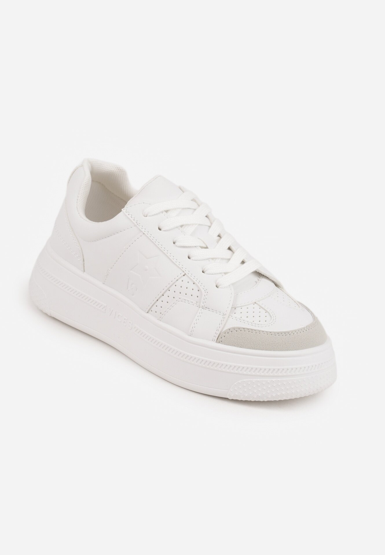 vices Adidași Albi cu platformă cu steluță Fenarra