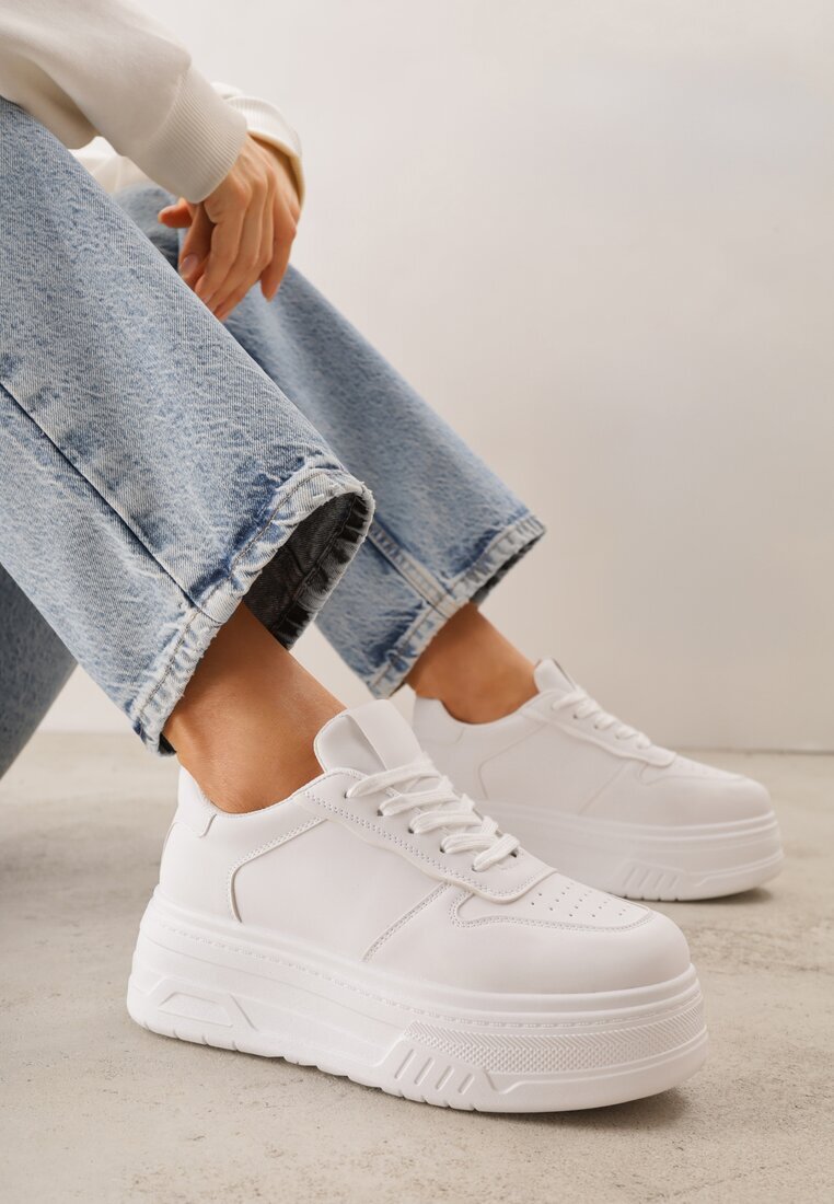 vices Adidași Albi pe Platformă cu Relief Rionessa
