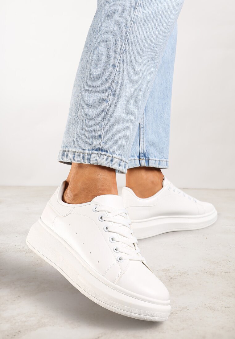 vices Adidași Albi pe Platformă Joasă în Stil Clasic Lucid Dream