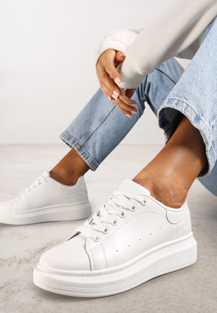 vices Adidași Albi pe Platformă Joasă în Stil Clasic Lucid Dream