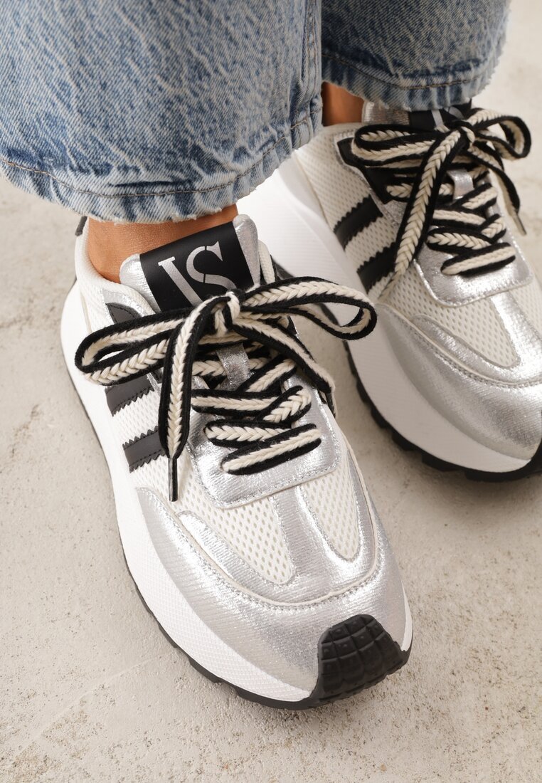 vices Adidași Argintii Streetwear Chunky cu Platformă Ilnatea