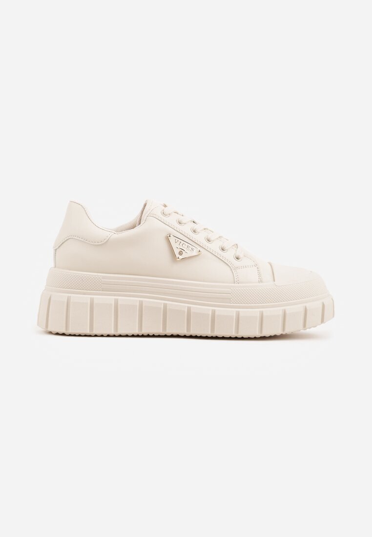 vices Adidași Bej pe Talpă Embosată în Stil Chunky Myninis