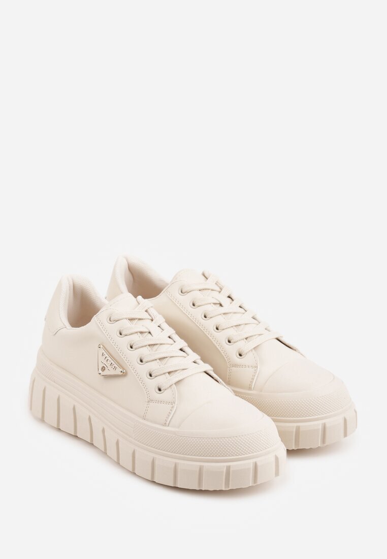vices Adidași Bej pe Talpă Embosată în Stil Chunky Myninis