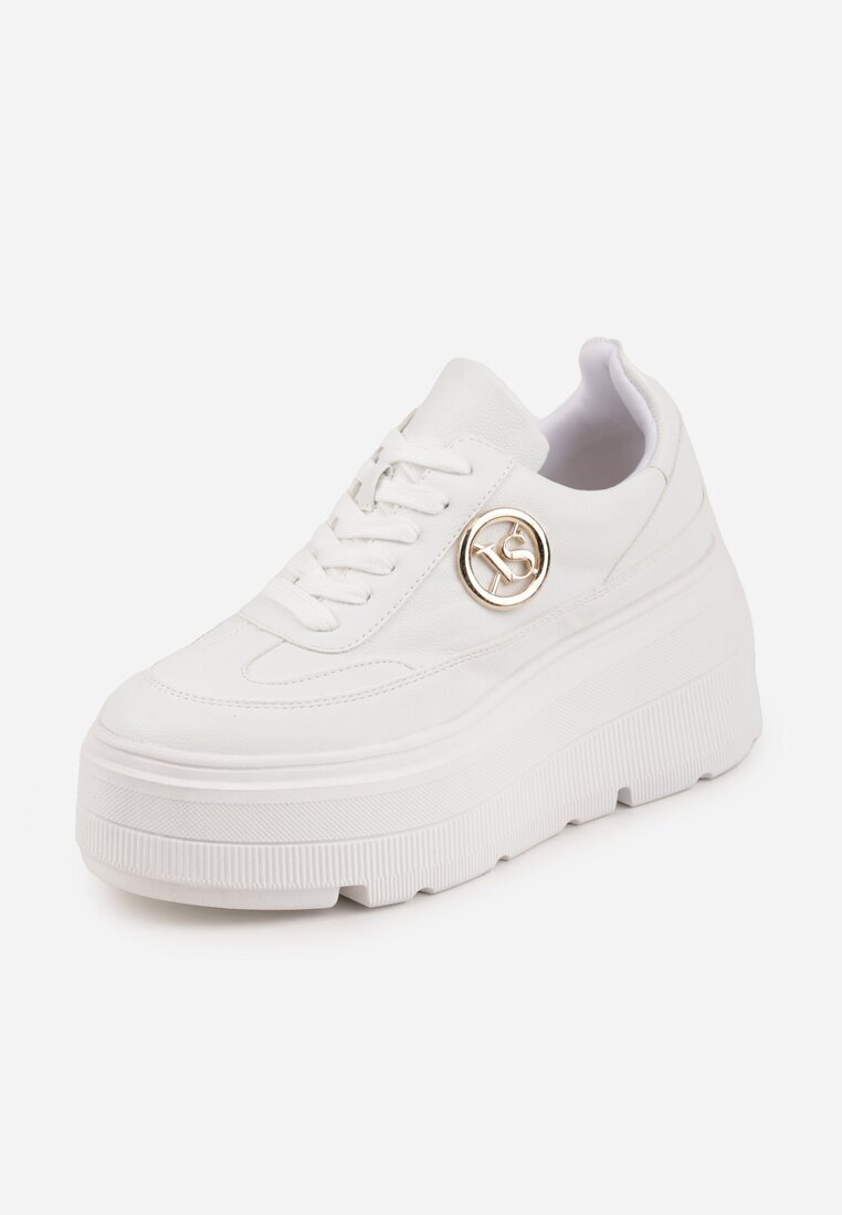 vices Adidași Chunky Albi cu Platformă cu Detaliu Rotund Sedvira