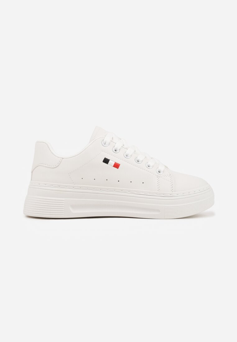 vices Adidași Minimaliști Albi cu stil de Tenis pe Platformă Halanatea