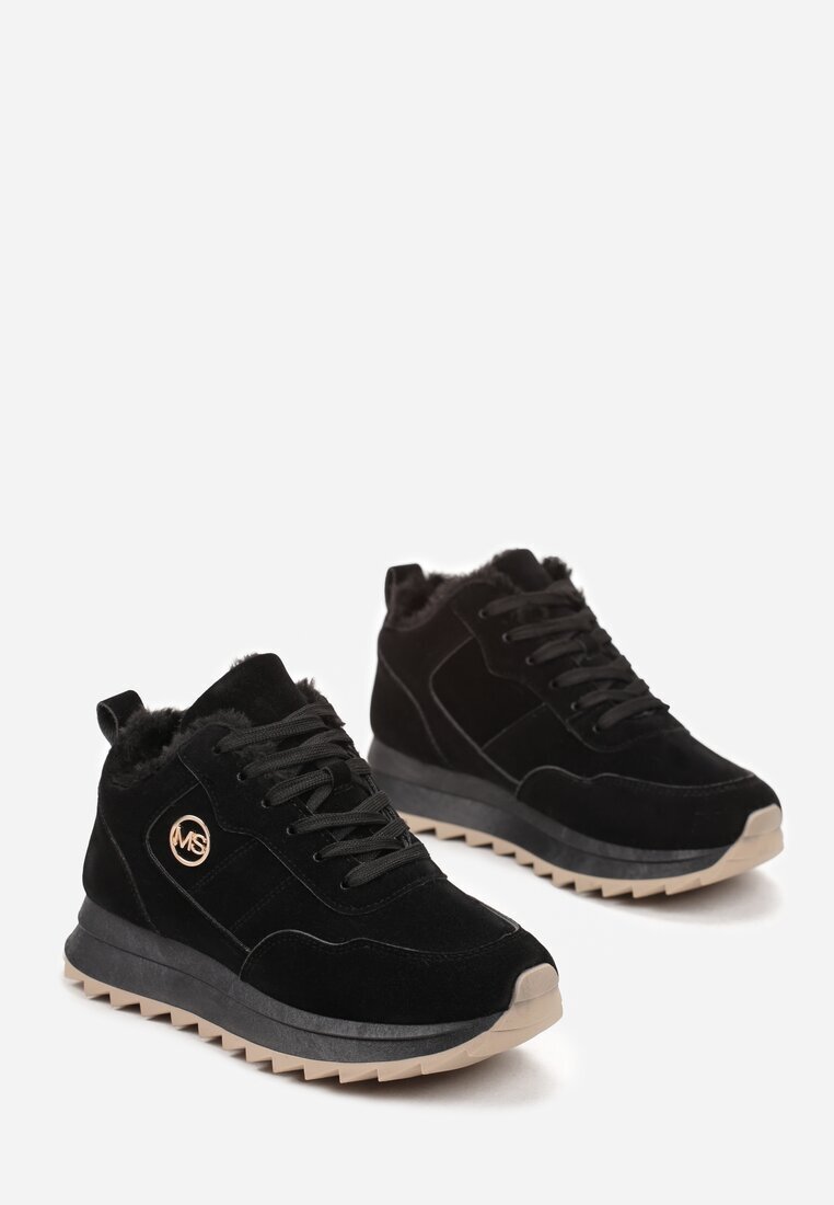 vices Adidași Negri Căptușiți cu Platformă Appopis
