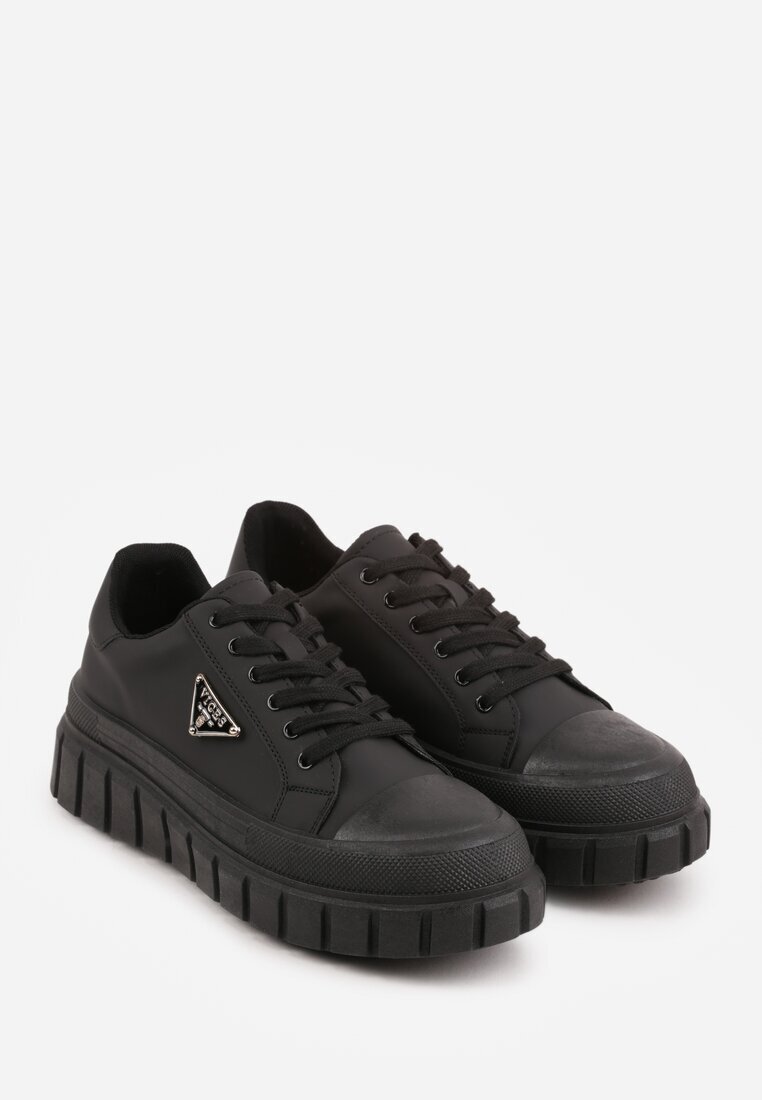 vices Adidași Negri cu Talpă Embosată în stil Chunky Myninis