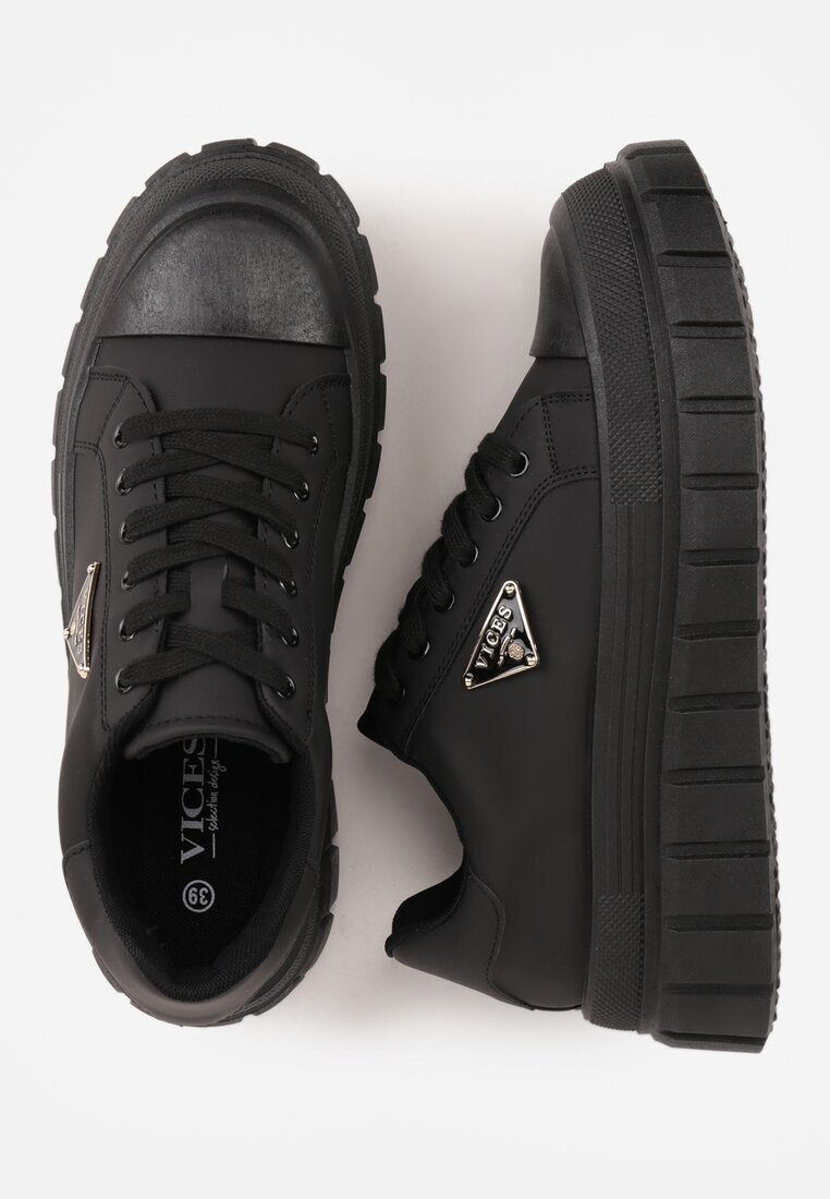 vices Adidași Negri cu Talpă Embosată în stil Chunky Myninis