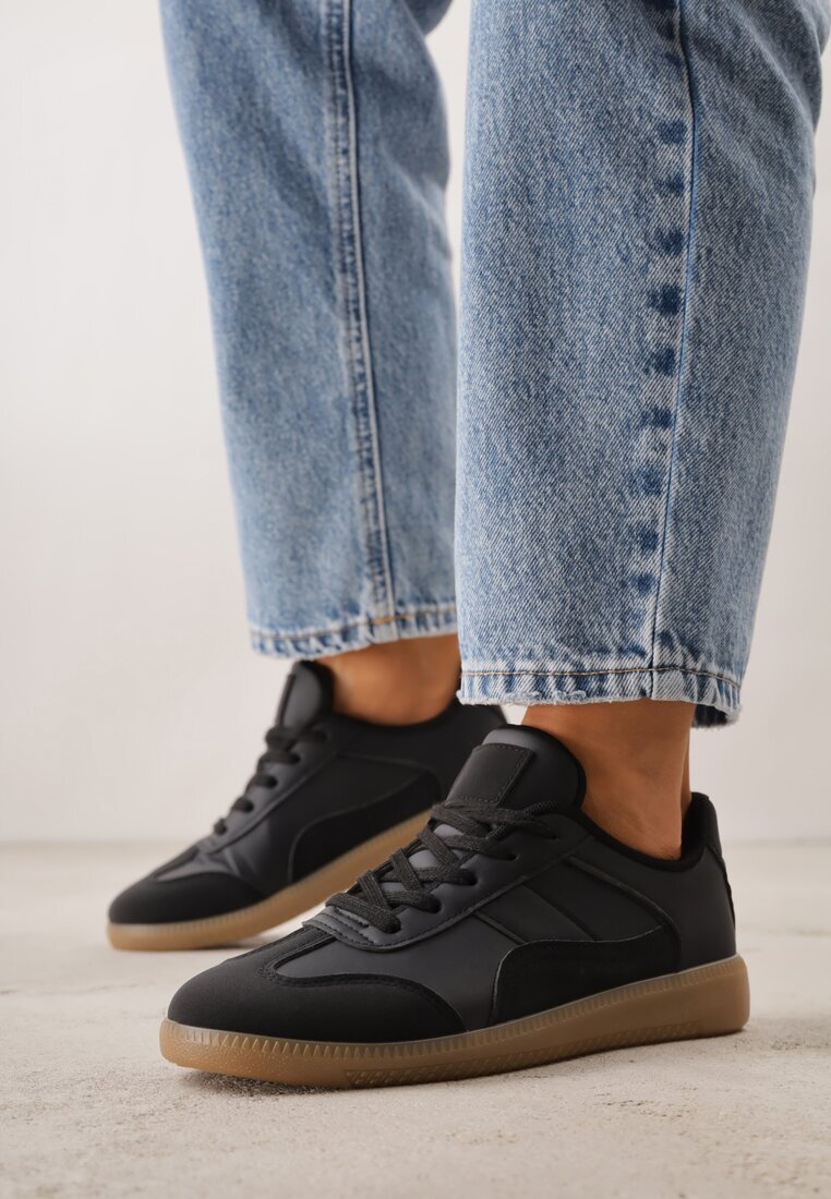 vices Adidași Negri joși cu Cusături Decorative Redala