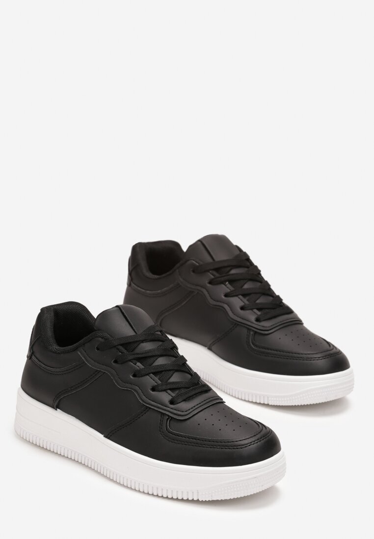 vices Adidași Negru-Alb Cu șireturi cu Talpă Groasă Taleith