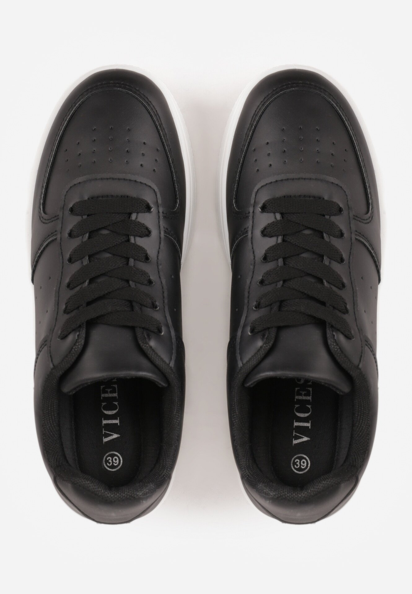 vices Adidași Negru-Alb Cu șireturi cu Talpă Groasă Taleith
