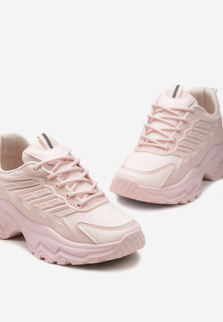 vices Adidași Roz cu platformă joasă cu inserții decorative pe partea superioară Amrogia