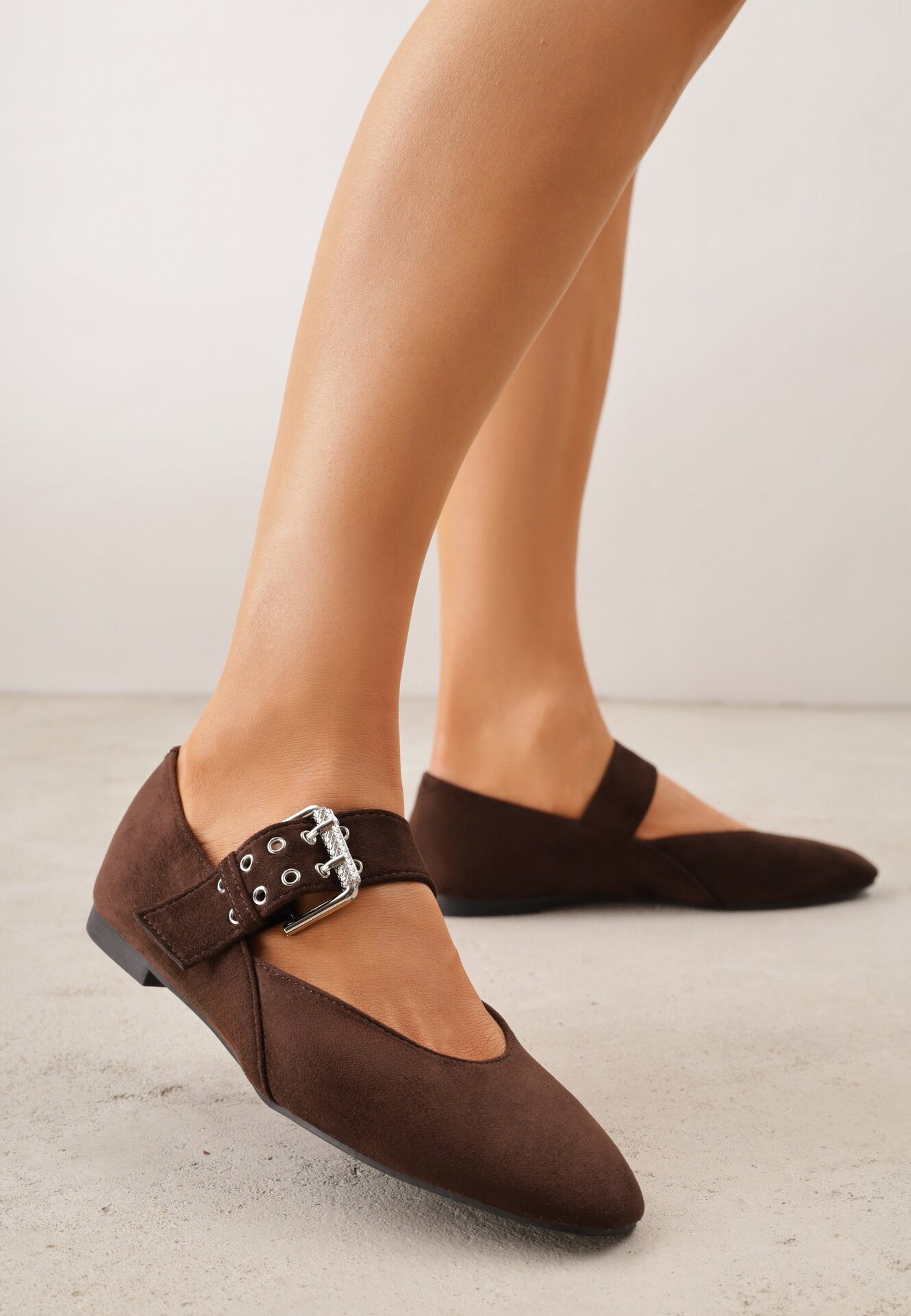vices Balerini Maro închis în Stil Mary Jane cu Branț din Piele Rilaneia