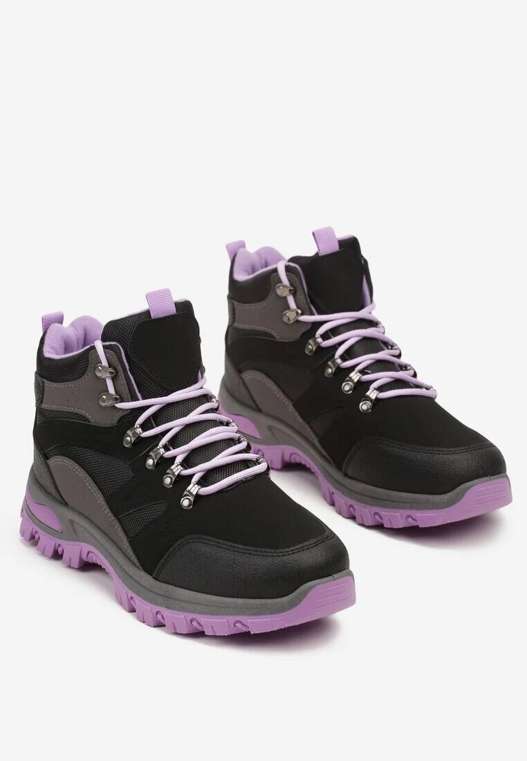 vices Bocanci de Trekking Negru-Violet cu Model Geometric Norrive