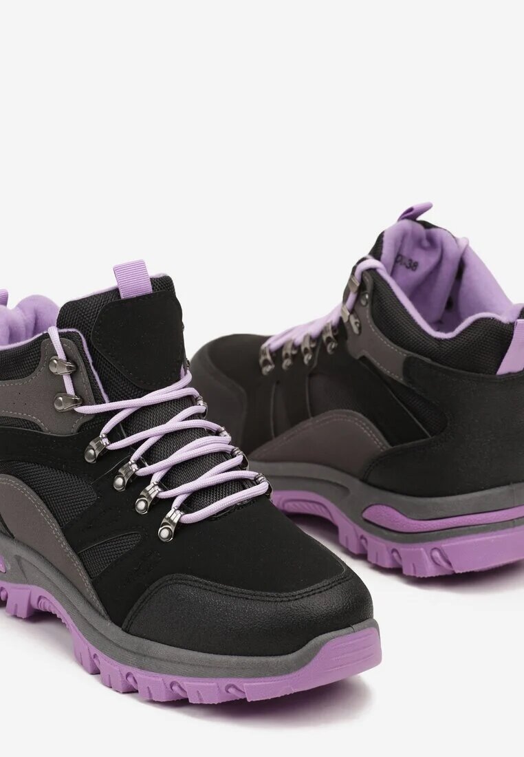 vices Bocanci de Trekking Negru-Violet cu Model Geometric Norrive