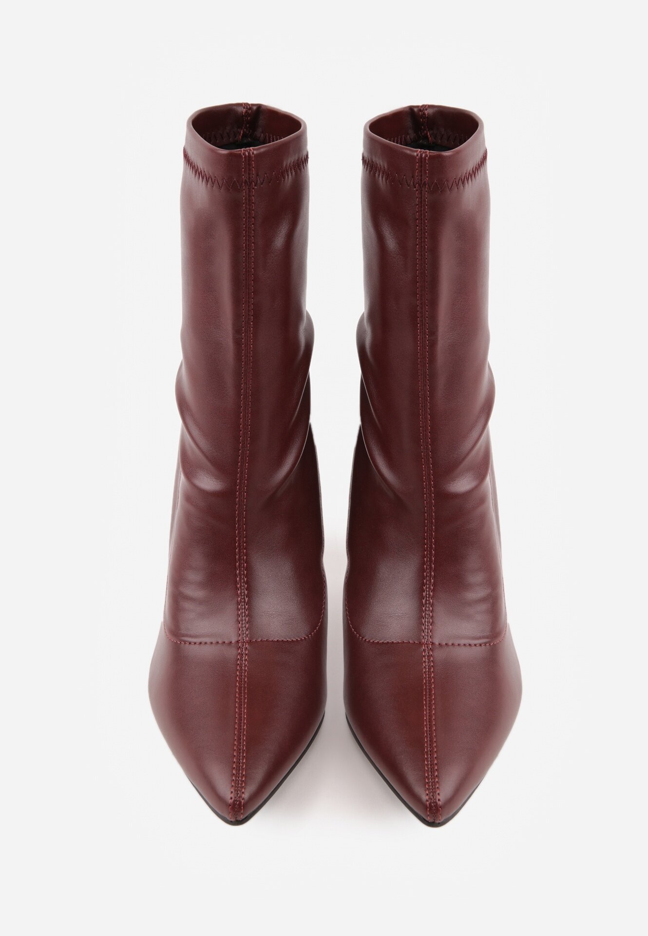 vices Botine Bordeaux Elastice cu Toc Clepsidră Noraye