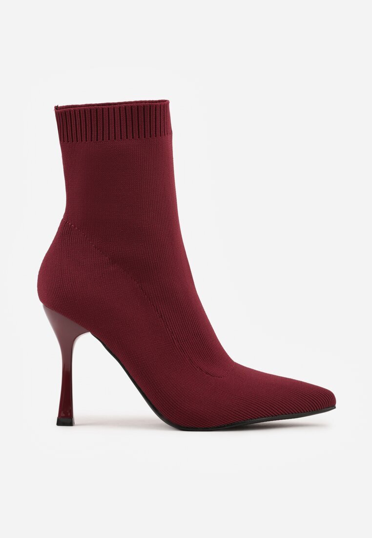 vices Botine Bordo cu toc cui cu carâmb elastic Nallafia