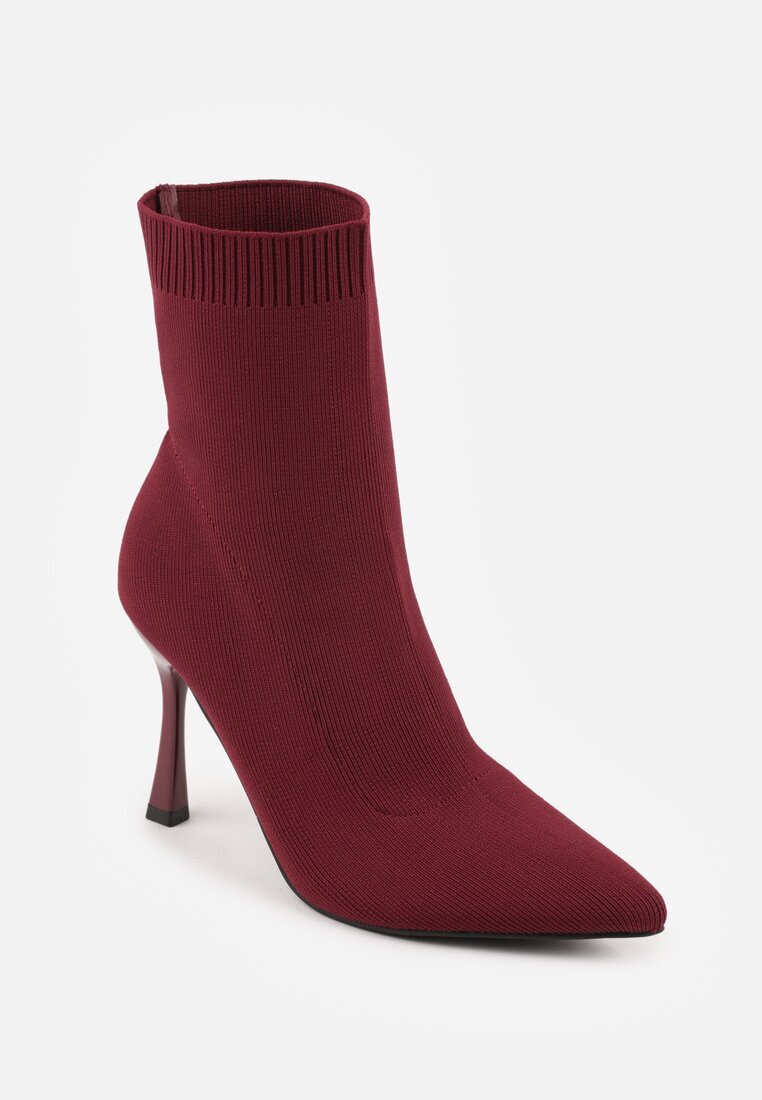 vices Botine Bordo cu toc cui cu carâmb elastic Nallafia