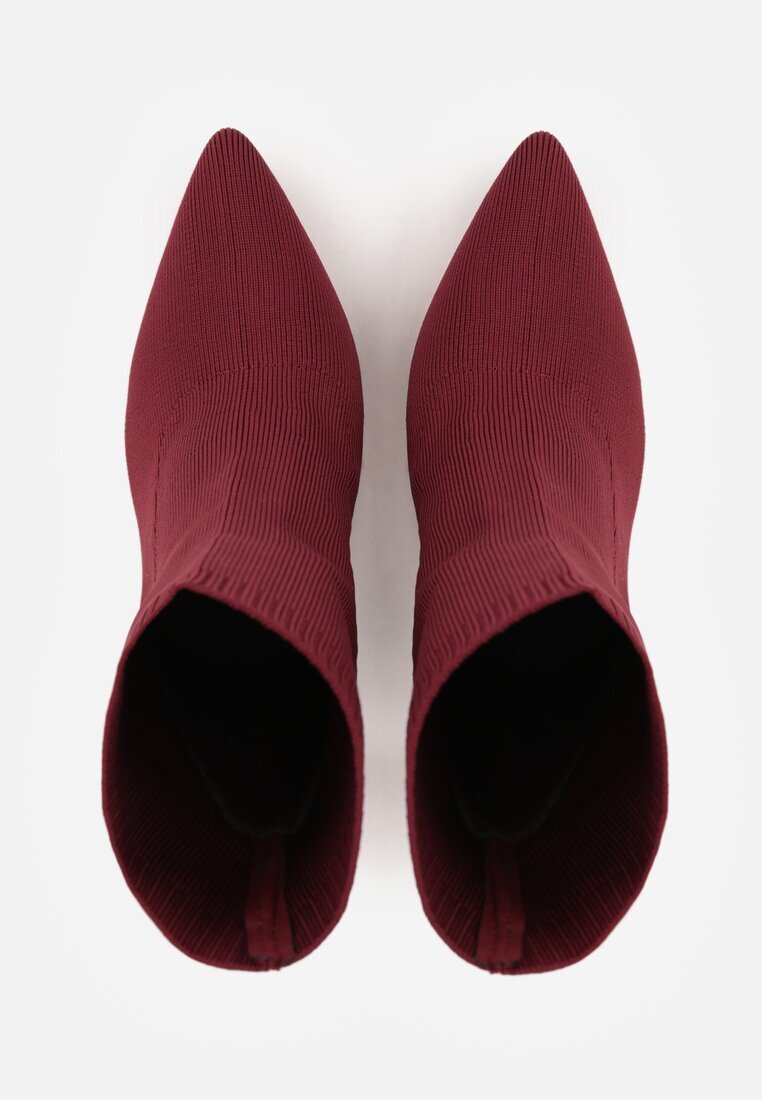 vices Botine Bordo cu toc cui cu carâmb elastic Nallafia
