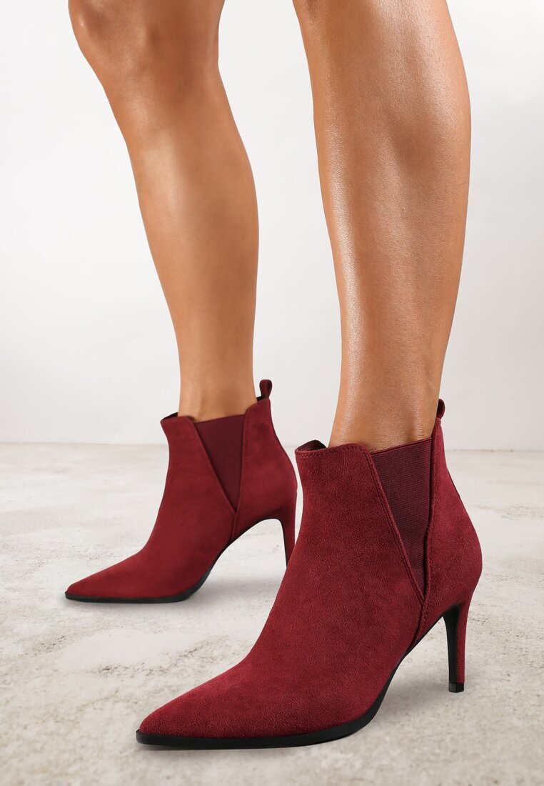 vices Botine Bordo cu toc cui în stil clasic cu inserție elastică Vittania
