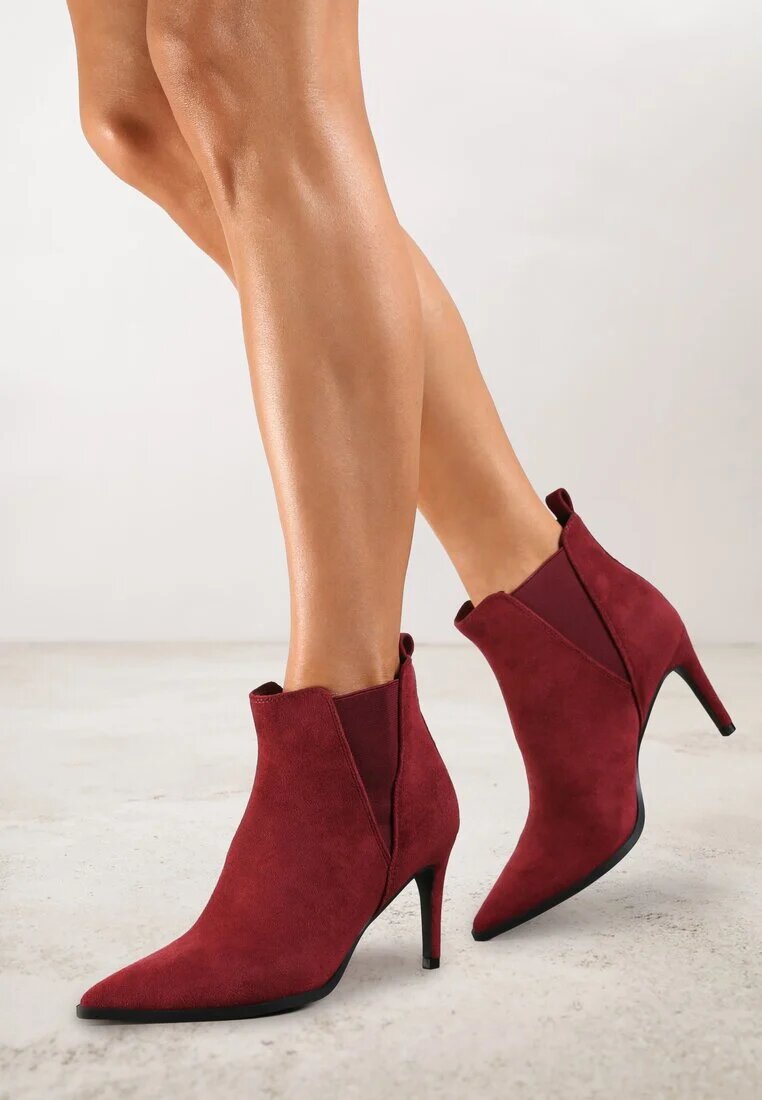 vices Botine Bordo cu toc cui în stil clasic cu inserție elastică Vittania