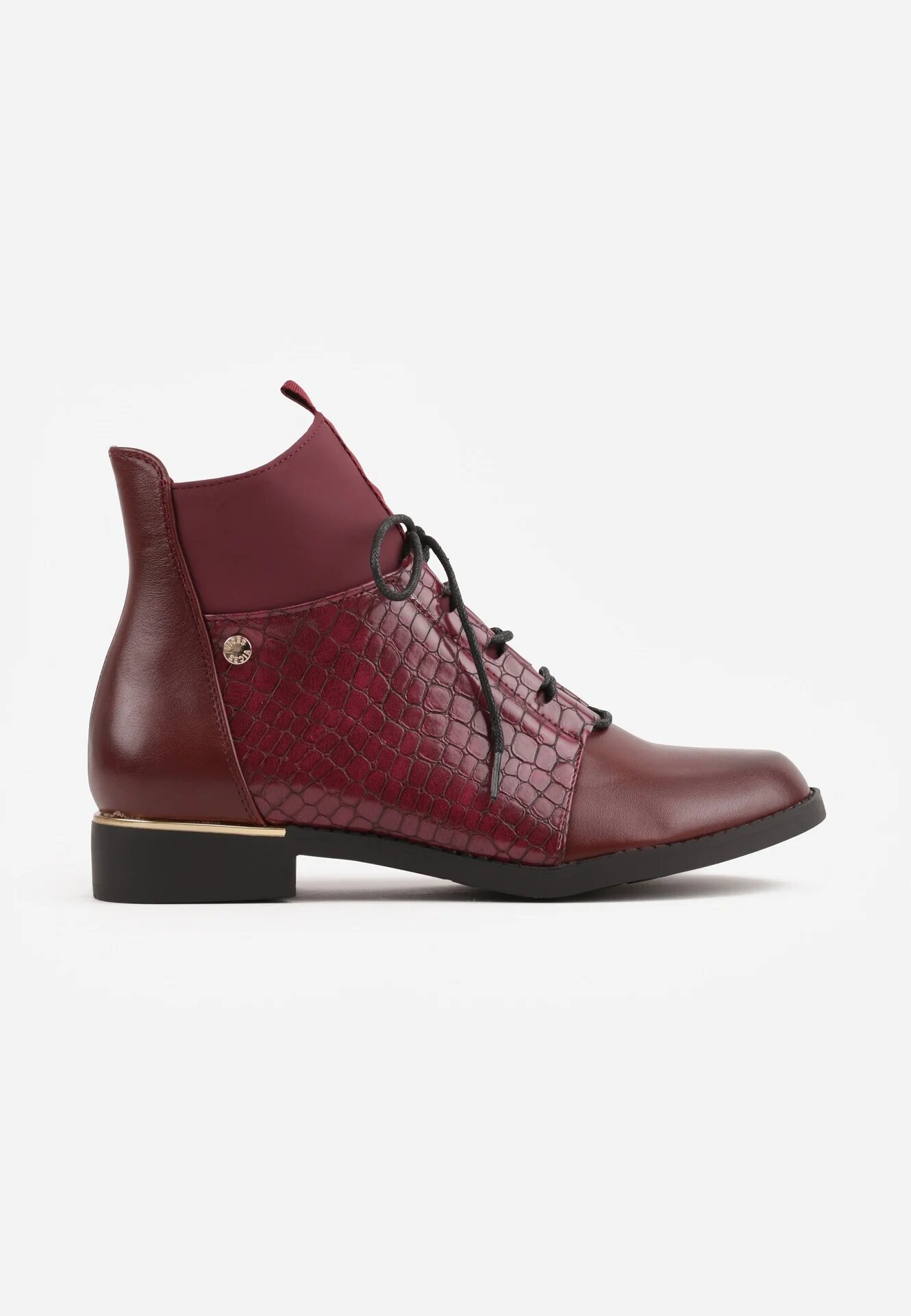 vices Botine Bordo în stil Ghete cu motiv Piele de crocodil Alirriva