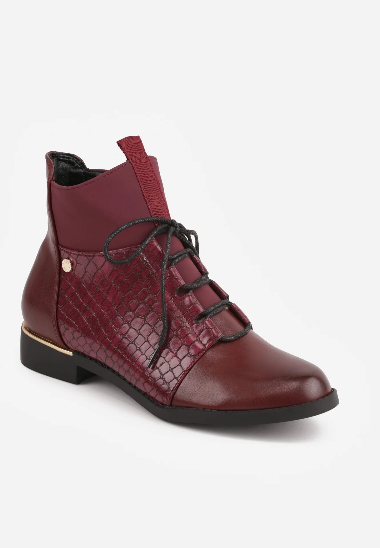 vices Botine Bordo în stil Ghete cu motiv Piele de crocodil Alirriva