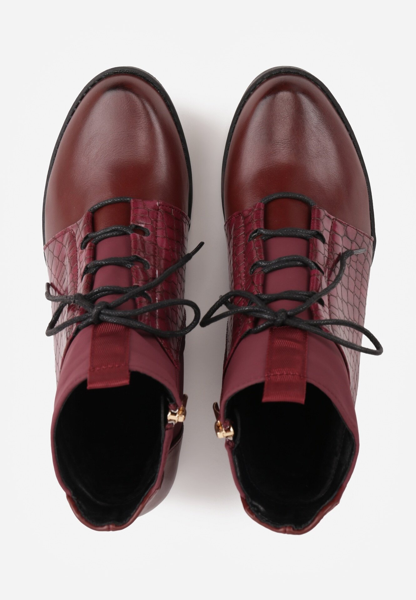 vices Botine Bordo în stil Ghete cu motiv Piele de crocodil Alirriva