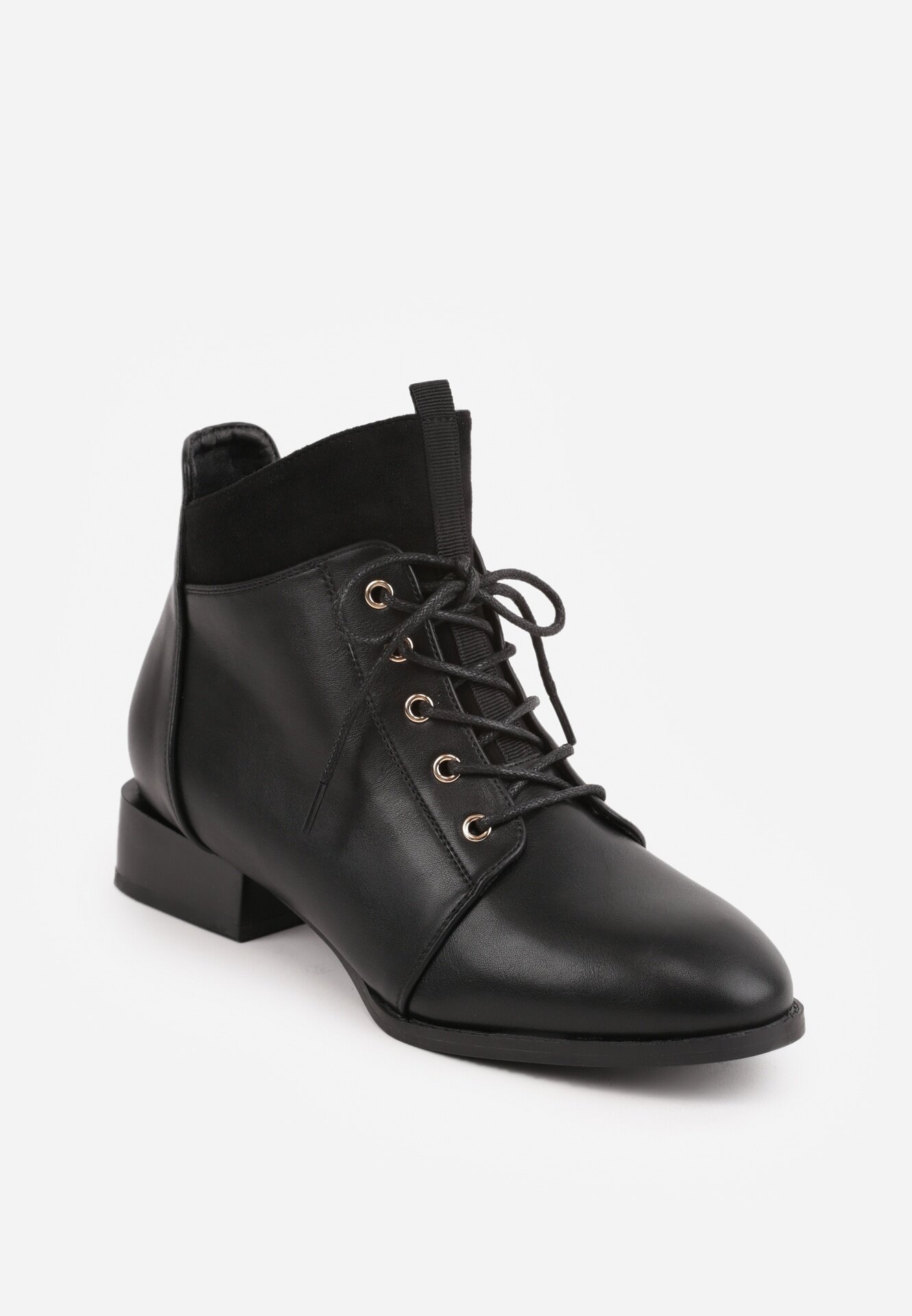vices Botine Ghete Negre Decorate Cu Cusături Vamine