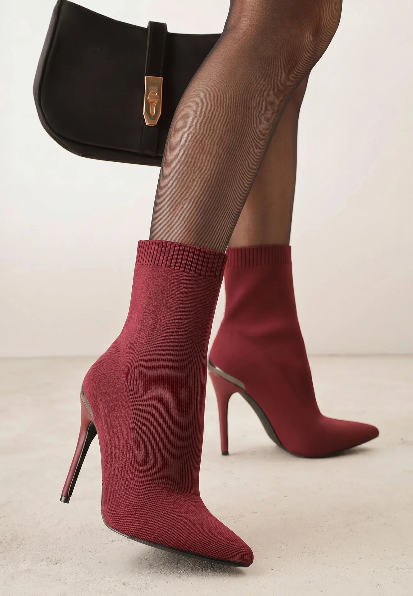 vices Botine Grena cu partea superioară tip șosetă cu toc stiletto Brattalie