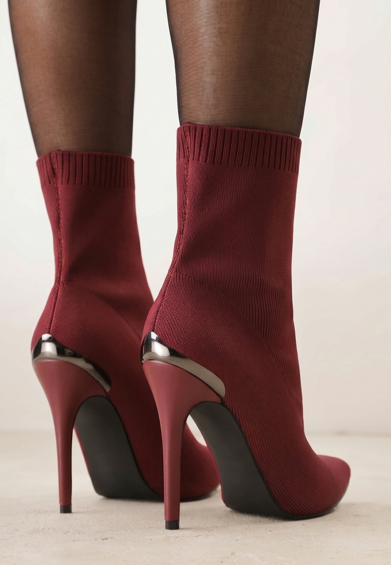 vices Botine Grena cu partea superioară tip șosetă cu toc stiletto Brattalie