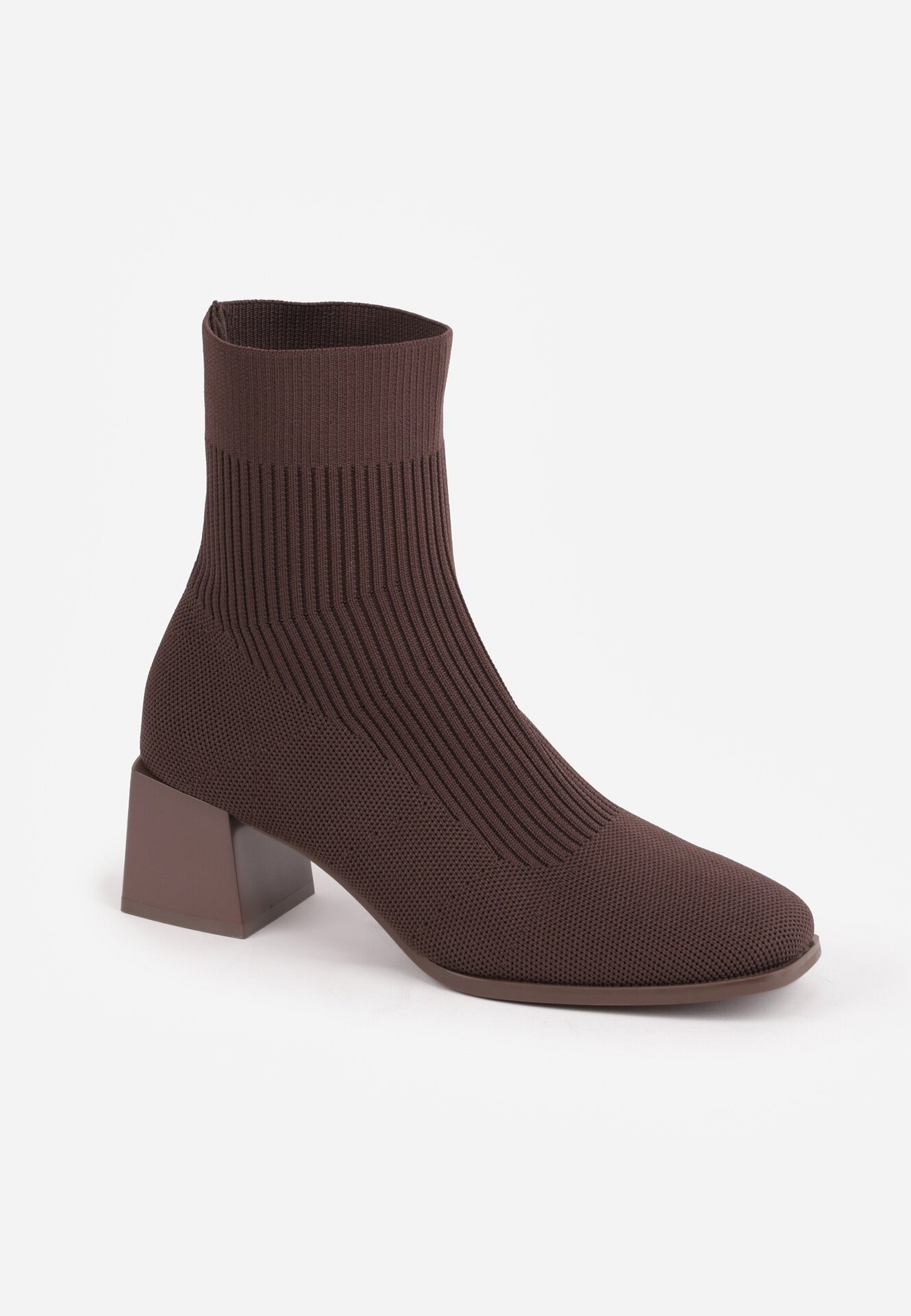 vices Botine Maro cu Toc Conic cu Carâmb Elastic Lerinana