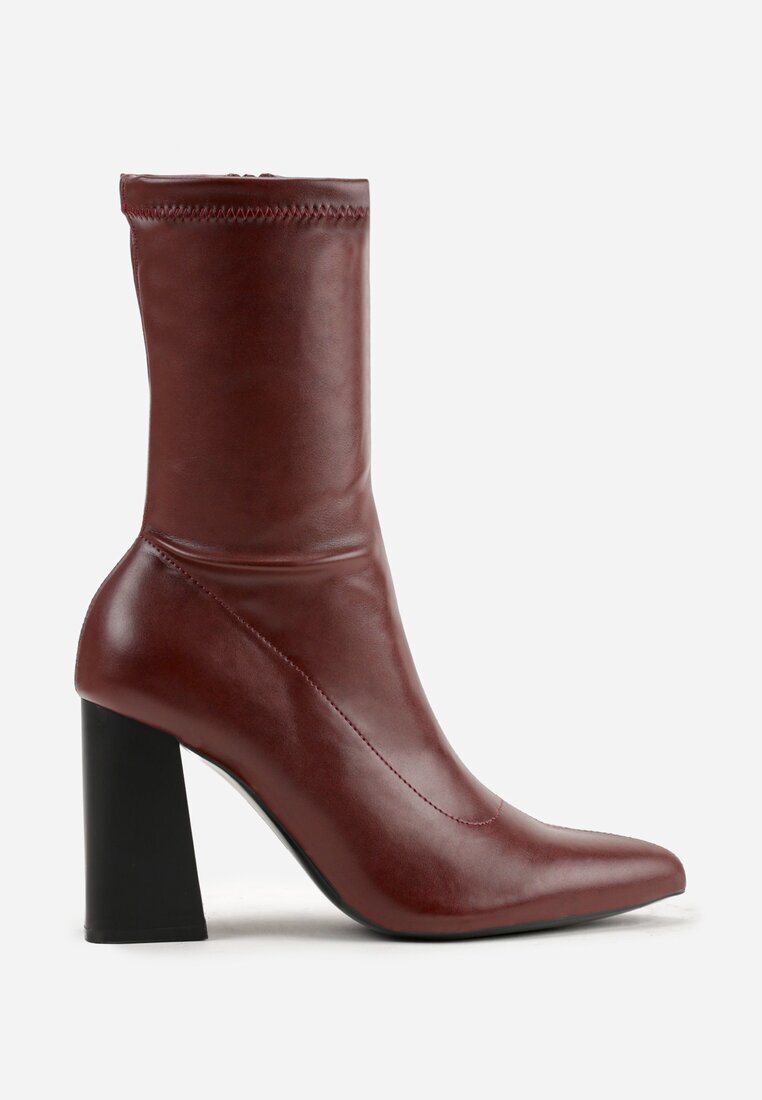 vices Botine mulate bordou cu toc gros Nevitte